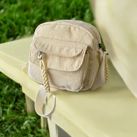 NEW!  Trending corduroy crossbody  bag - Picture 8 of 9